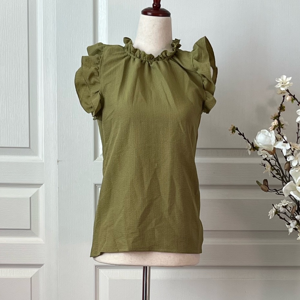 💚NWOT SHEIN Butterfly Sleeve Top - Picture 3 of 14